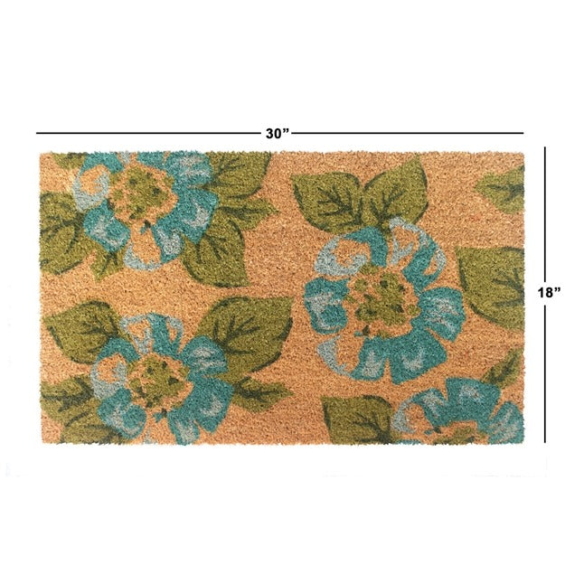 Blue Flowers Doormat