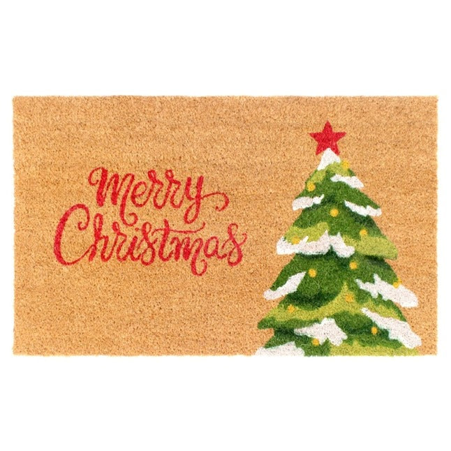 Holiday Merry Christmas with Tree Area Rug