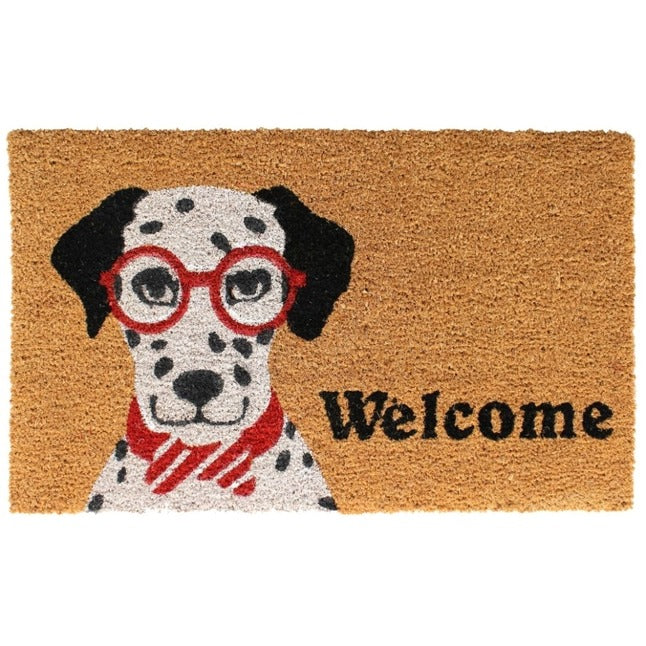 Natural Machine Tufted Dalmatian Welcome