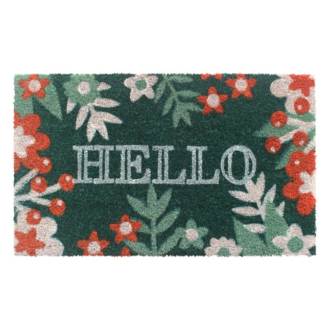 Hello Floral Doormat