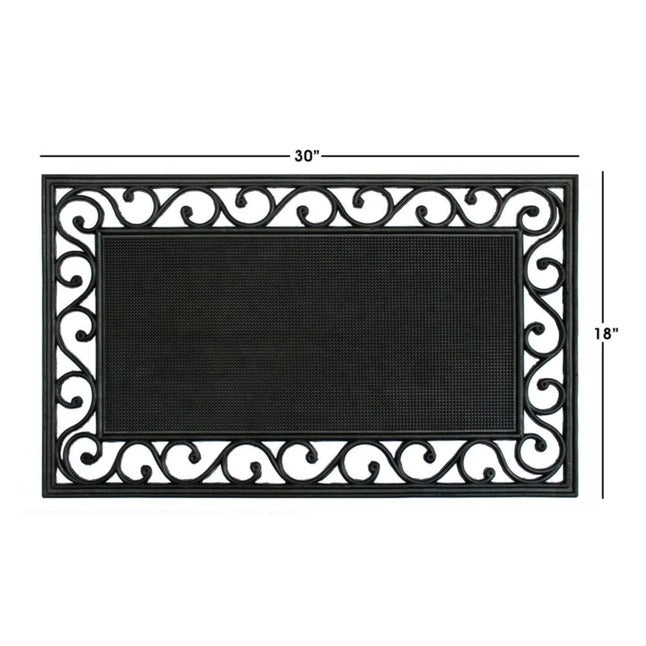 Blk Moulded Rubber Trellis Edge Doormat