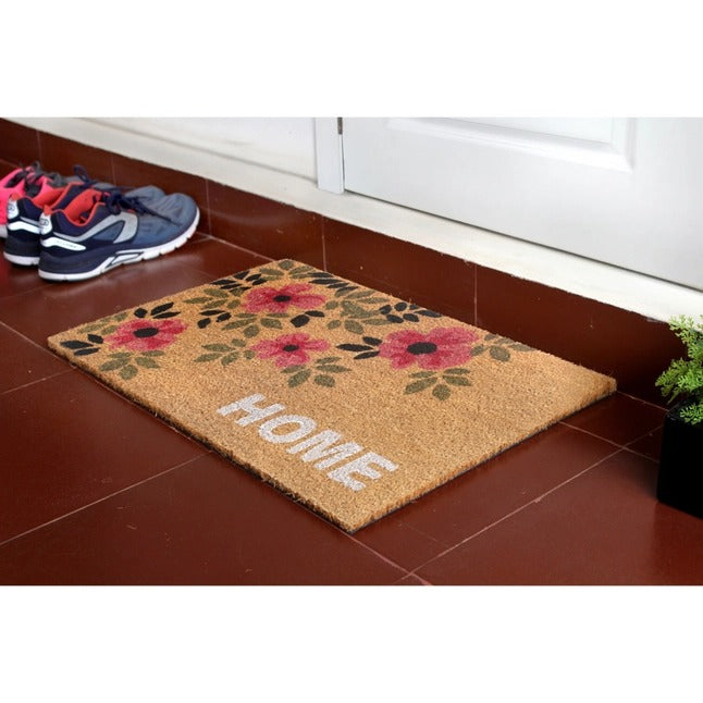 Home Pink Floral Doormat