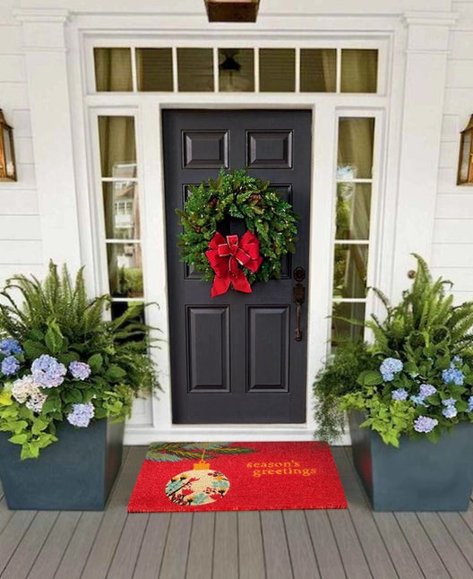 Multi Tufted Seasons Greetings Doormat