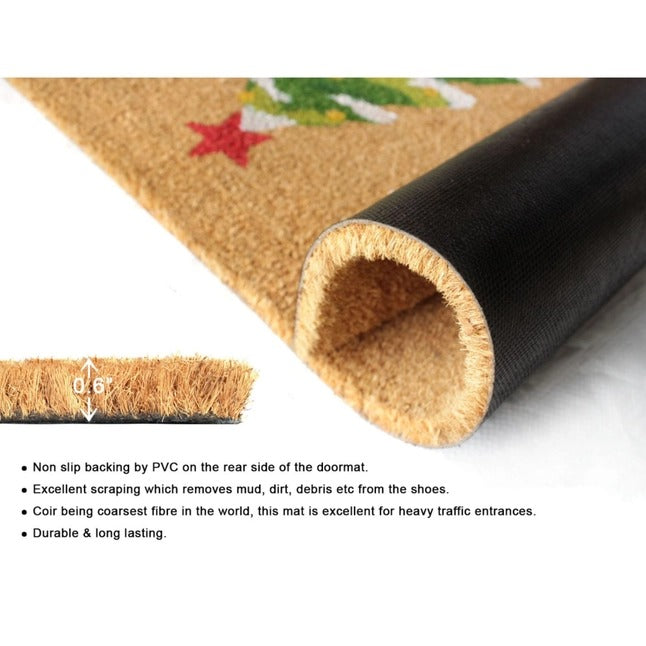 Holiday Merry Christmas with Tree Area Rug