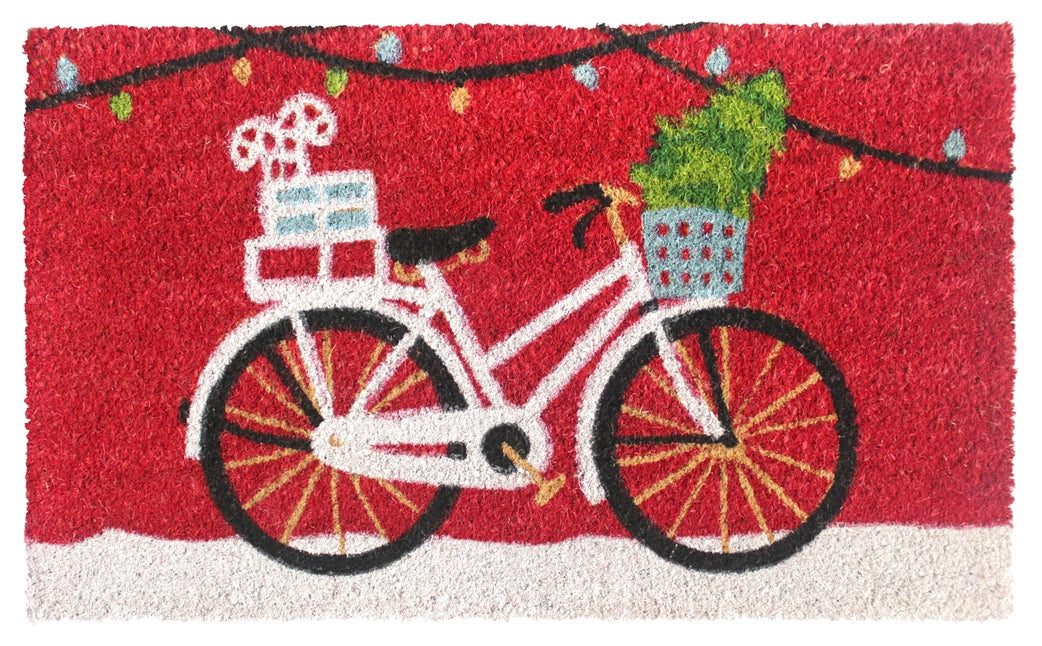 Multi Tufted Christmas Cycle Doormat