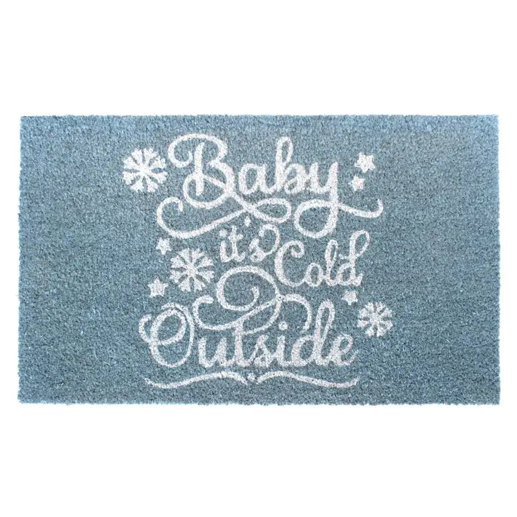 Blue Holiday Baby Its Cold Out Area Rug