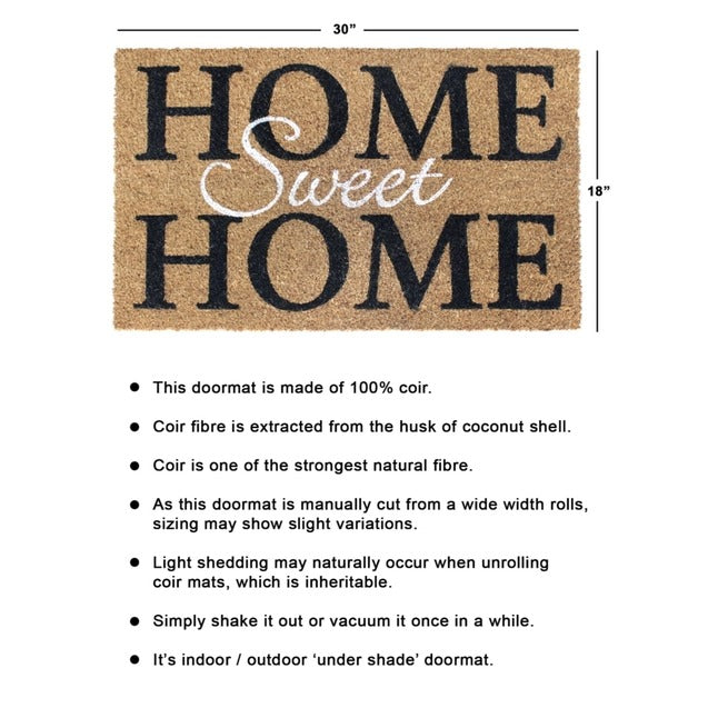 White Home Sweet Home Doormat