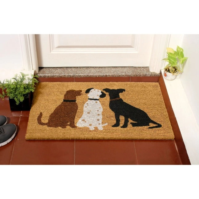 White Machine Tufted Dogs Doormat