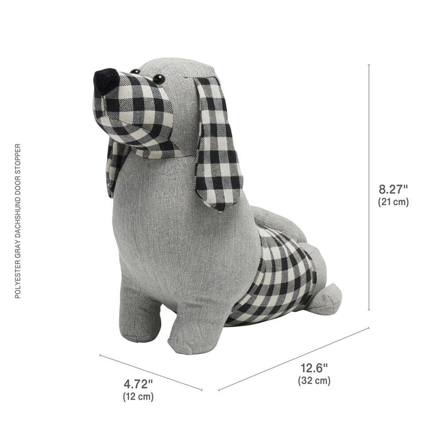 Elements Gray Dachshund Door Stopper