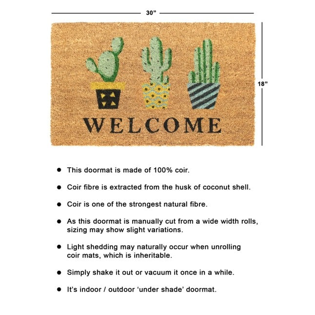 Multi Tufted Welcome Topiary Doormat