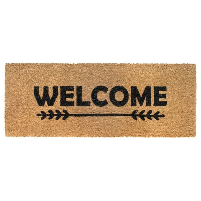 Black Welcome Arrow Long Doormat