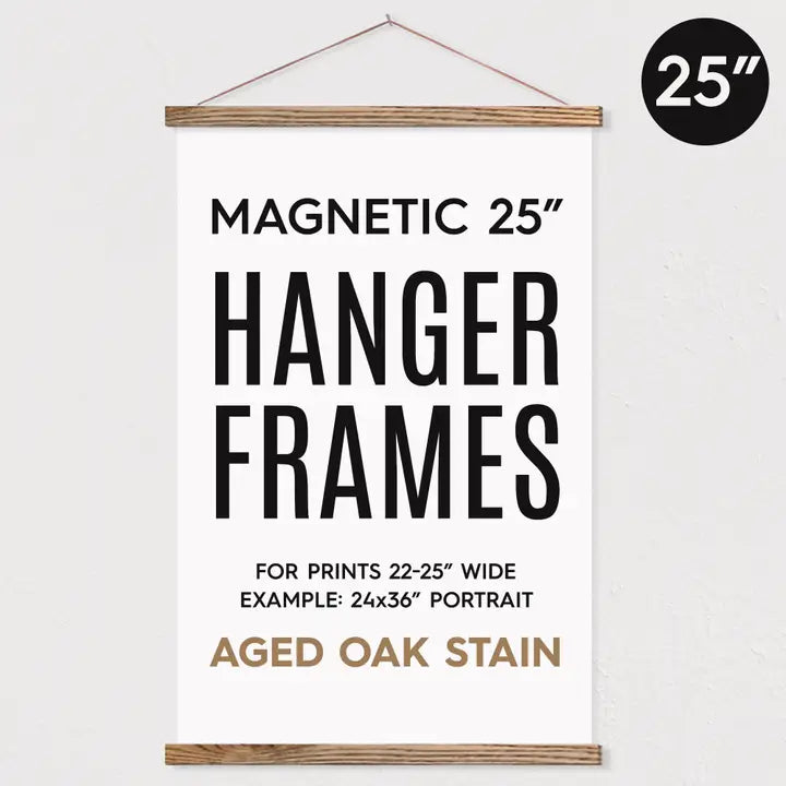 25" Magnetic Poster Hanger Frame For 24x36" Portrait Print