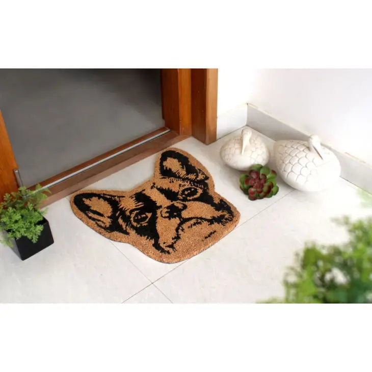 Natural Tufted Terrier Head Coir Doormat