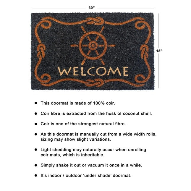 Blue Welcome Marine Doormat