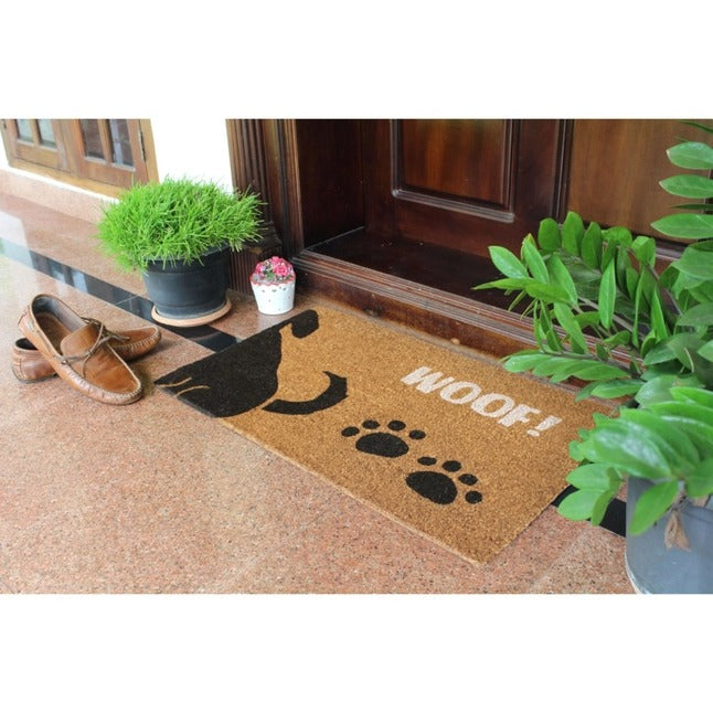 White Machine Tufted Woof Doormat