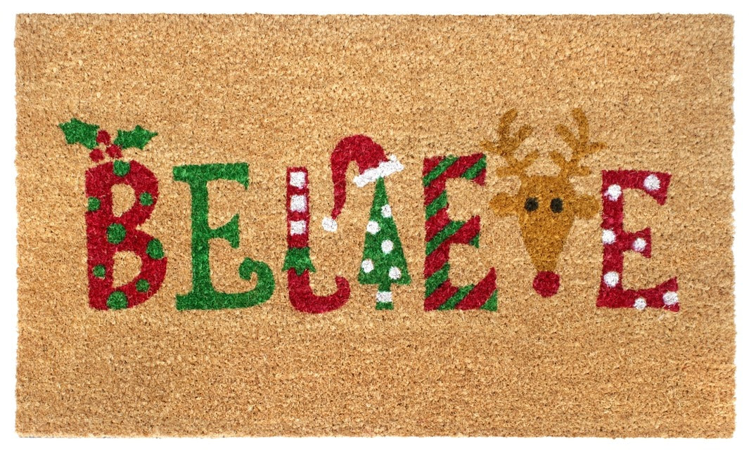 Multi Machine Tufted Believe Doormat