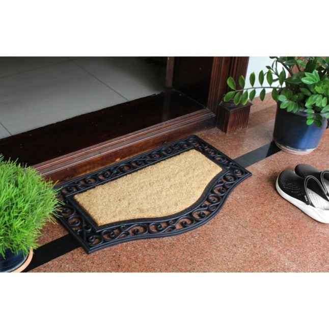 Rubber Coir Irongate Trellis Stripe Doormat