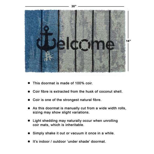 Multi Tufted Welcome Anchor Doormat