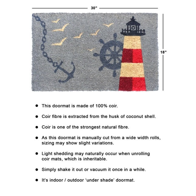 Multi Tufted Light House Anchor Doormat