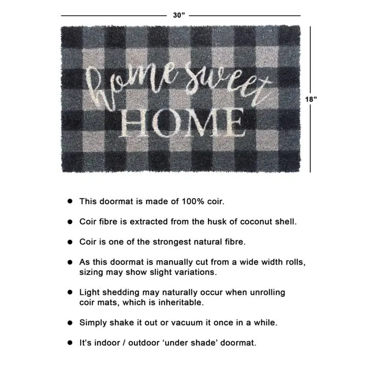 Gray Home Sweet Home Doormat