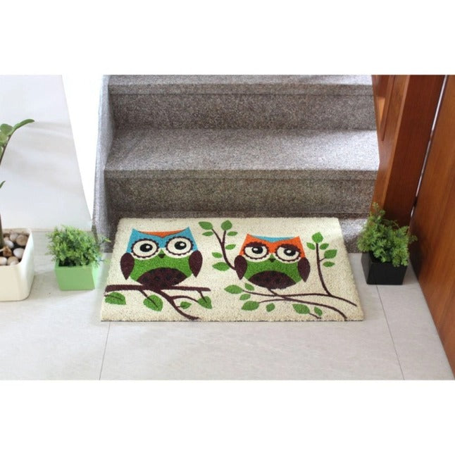 Bleach Tufted Two Owls Coir Doormat