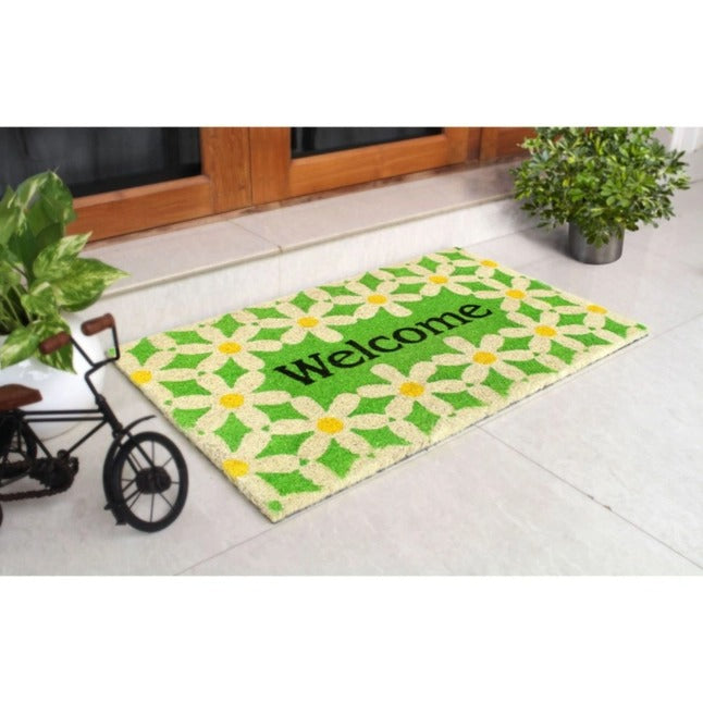 Green Machine Tufted Daisy Coir Doormat