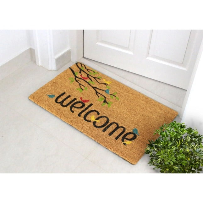 Multi Tufted Welcome Birds Doormat