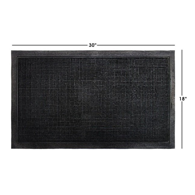 Black Moulded Rubber Doormat