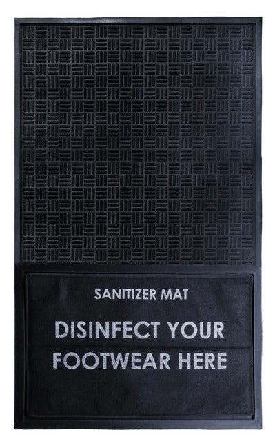 Rubber Sanitizer Doormat, Tray, Foam Insert