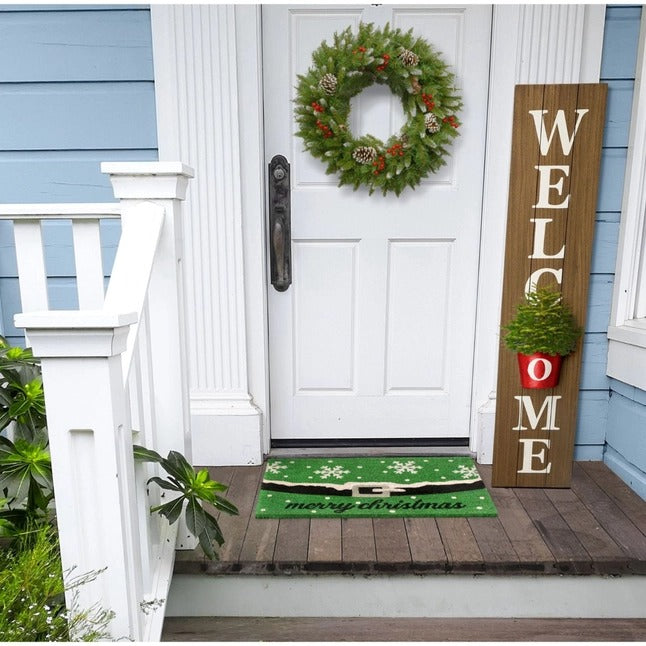 Holiday Merry Christmas Snowflakes Doormat