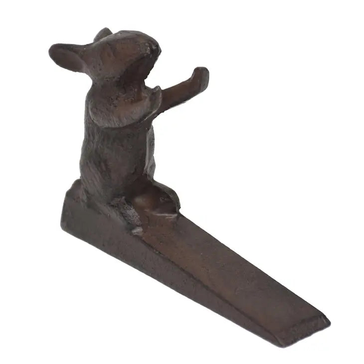 Decorative Mouse Statue Door Wedge or Stopper Antique Brown