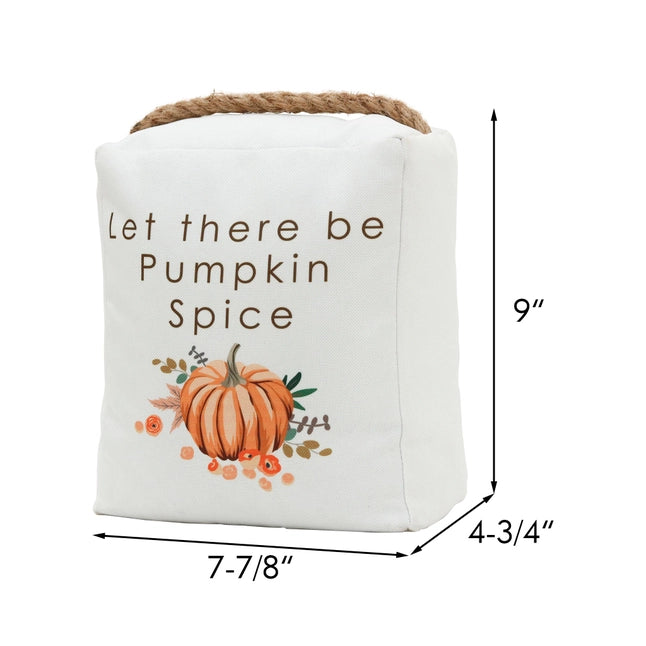 Let There Be Pumpkin Spice Fabric Door Stopper