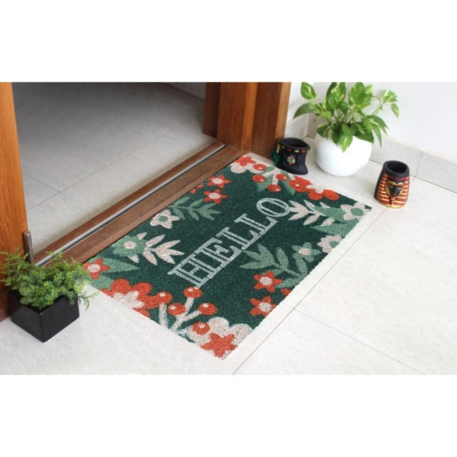 Hello Floral Doormat