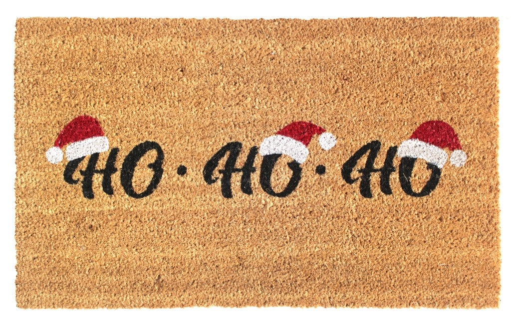 Red Machine Tufted Ho Ho Ho Doormat