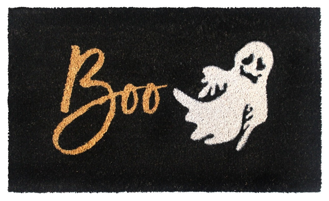 White Machine Tufted Boo Doormat