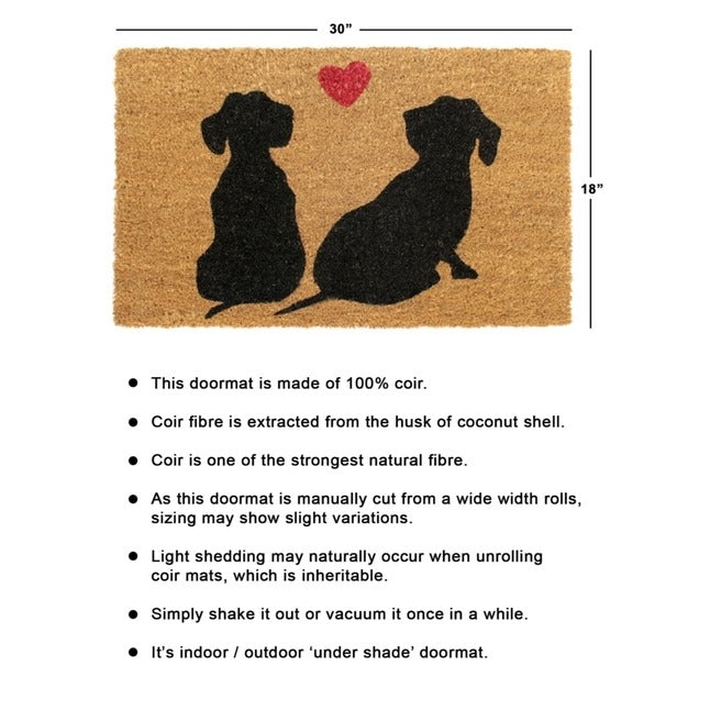 Red Machine Tufted Dogs Love Doormat