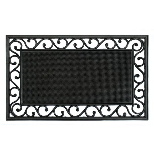 Blk Moulded Rubber Trellis Edge Doormat