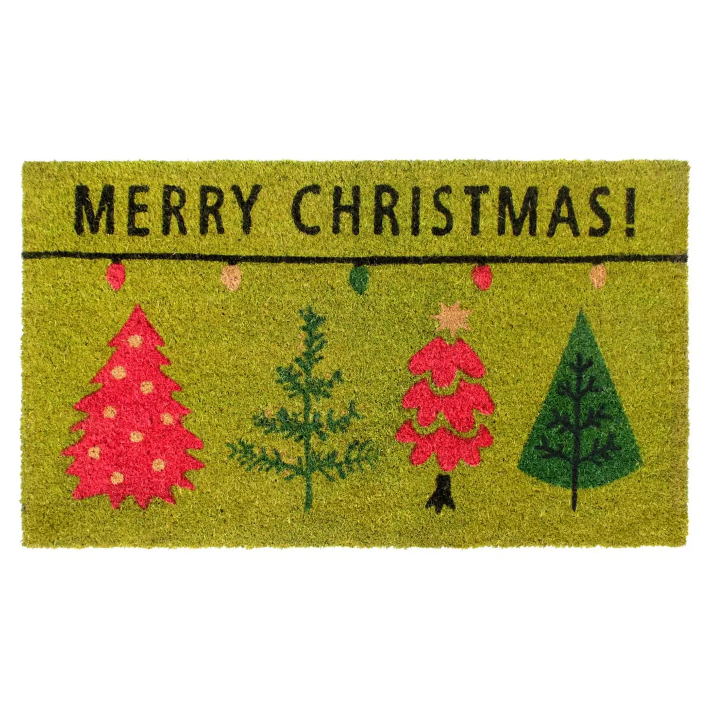 Red Holiday Tree Merry Christmas Area Rug