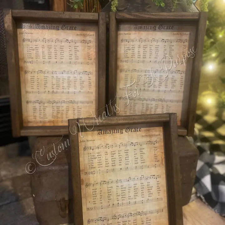 Rustic Framed Hymns