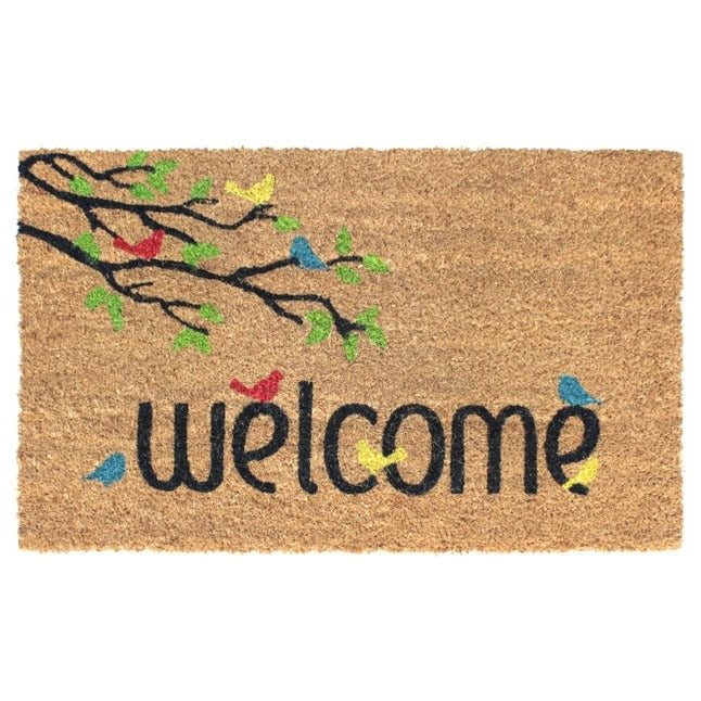 Multi Tufted Welcome Birds Doormat