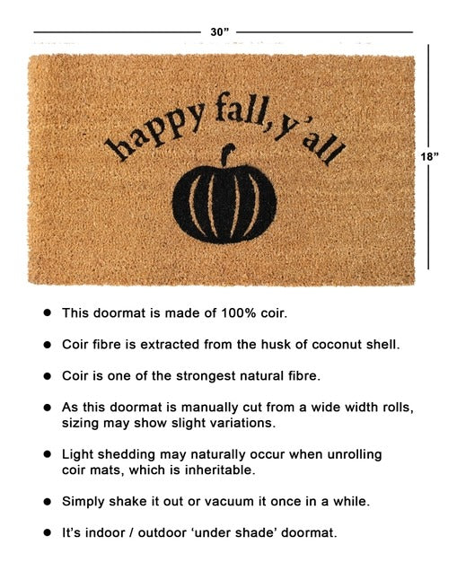 Black Happy Fall, Y'all Doormat