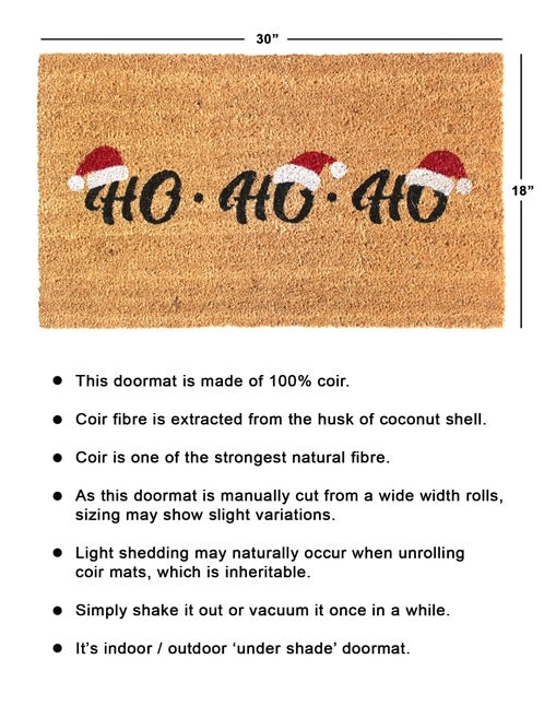 Red Machine Tufted Ho Ho Ho Doormat