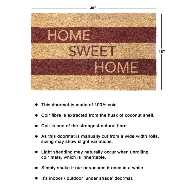 Brown Home Sweet Home Doormat