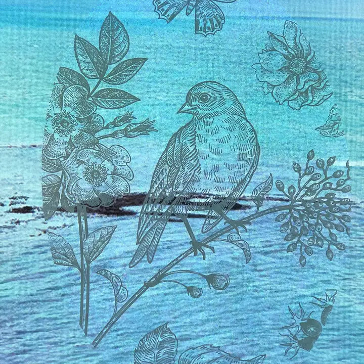 Bird & Butterfly- Window Cling Vinyl “Etched” Glass Dec