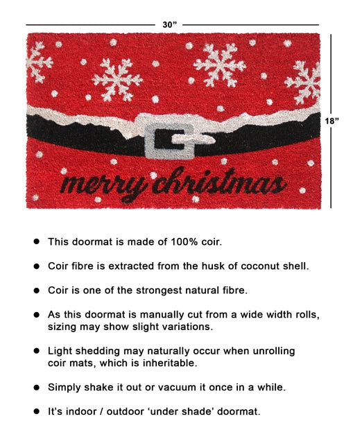 White Merry Christmas Doormat