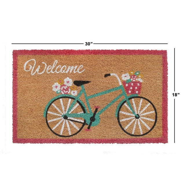 Welcome Teal Cycle Doormat