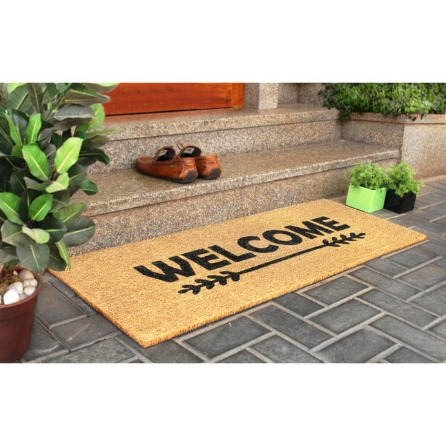 Black Welcome Arrow Long Doormat