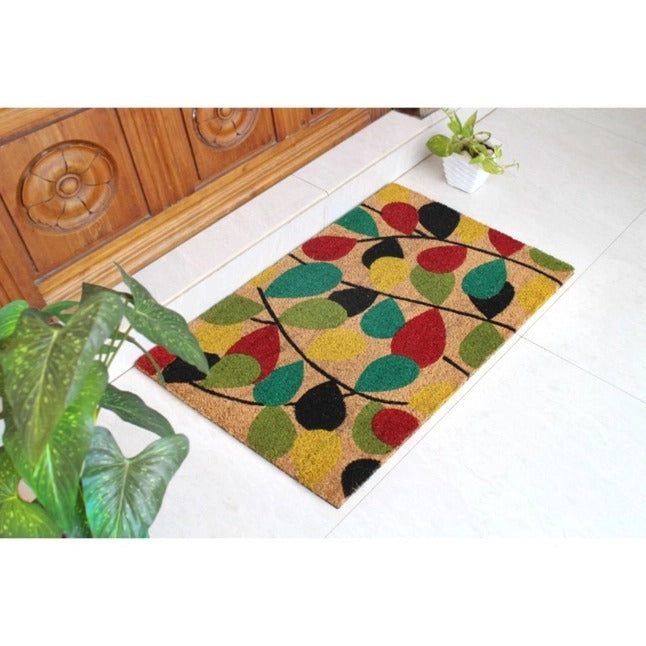 Red Colorful Vine Coir Doormat