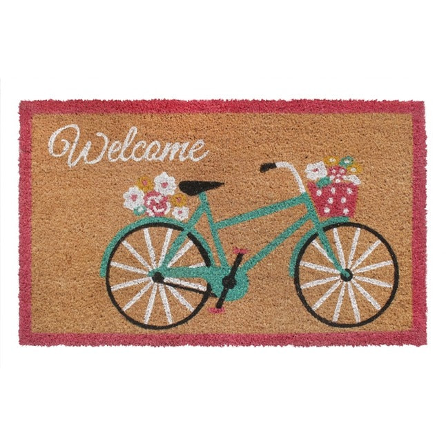 Welcome Teal Cycle Doormat