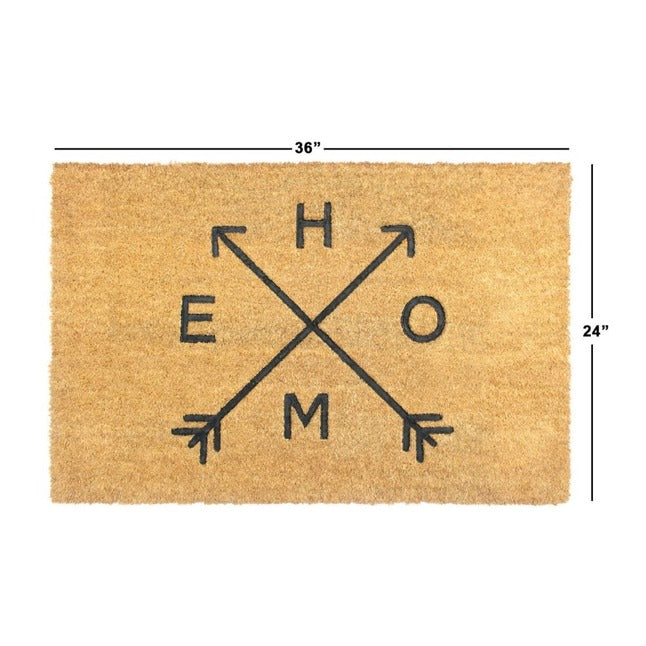 Natural Tufted Home Arrows Coir Doormat